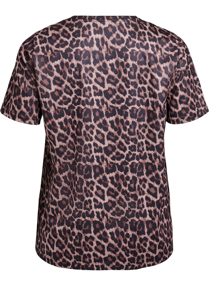 FLASH - Leopard print T-shirt, Brown, Packshot image number 1