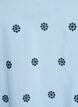 Blouse with 3/4 sleeves and embroidered pattern, Blue, Packshot image number 2