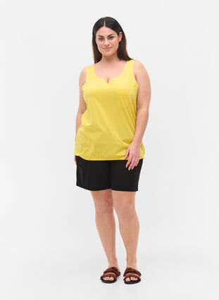 Cotton top with elasticated band in the bottom, Primrose Yellow, Model image number 2