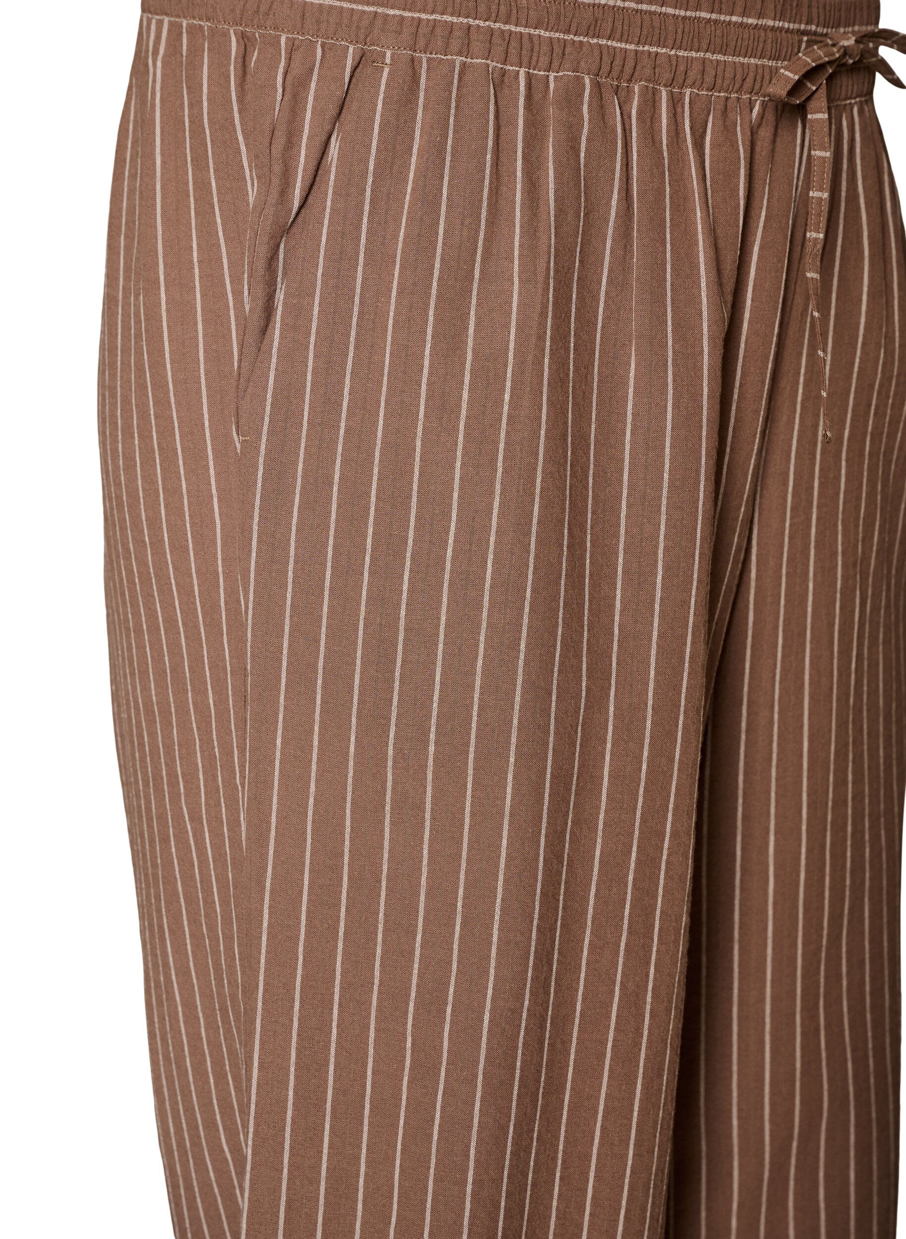 ZizzifashionLoose trousers with high waist and pockets, Brown, Packshot image number 2