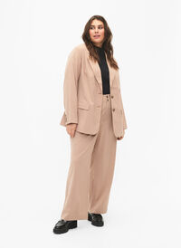Classic pants with straight fit, Amphora, Model