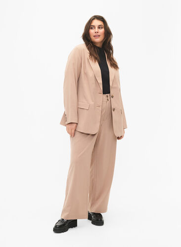 Classic pants with straight fit, Amphora, Model image number 0