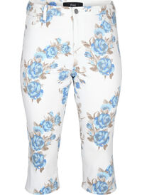 Amy high waist capri jeans with floral print