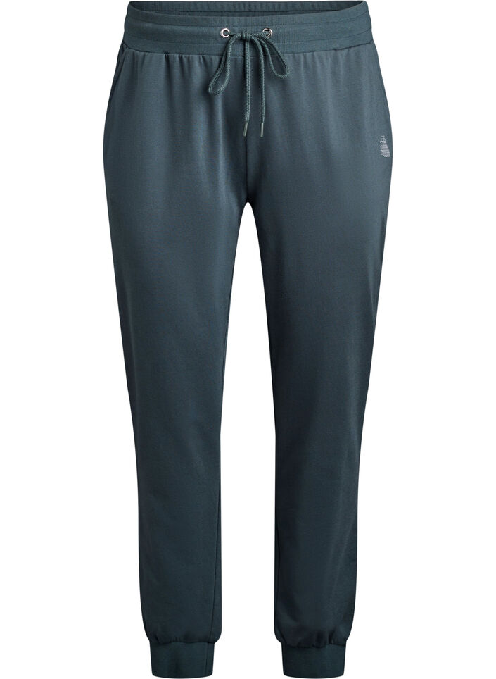Loose tracksuit trousers with pockets, Green, Packshot image number 0