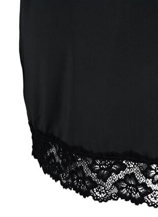 Nightdress with lace details, Black, Packshot image number 3
