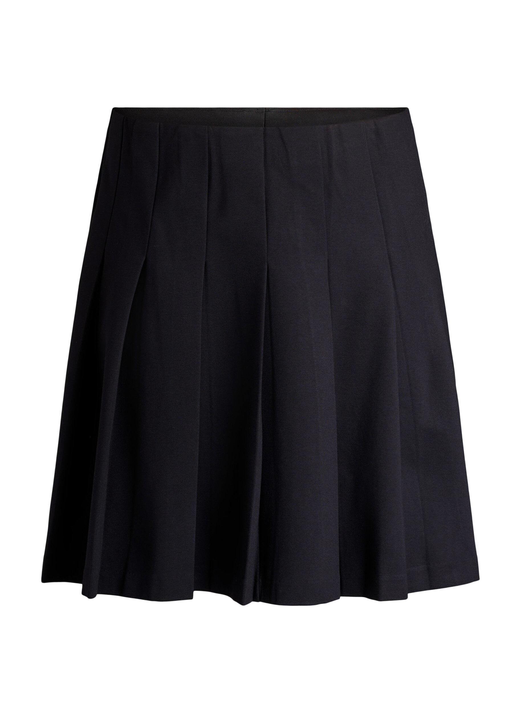 Short pleated skirt with elasticated waist