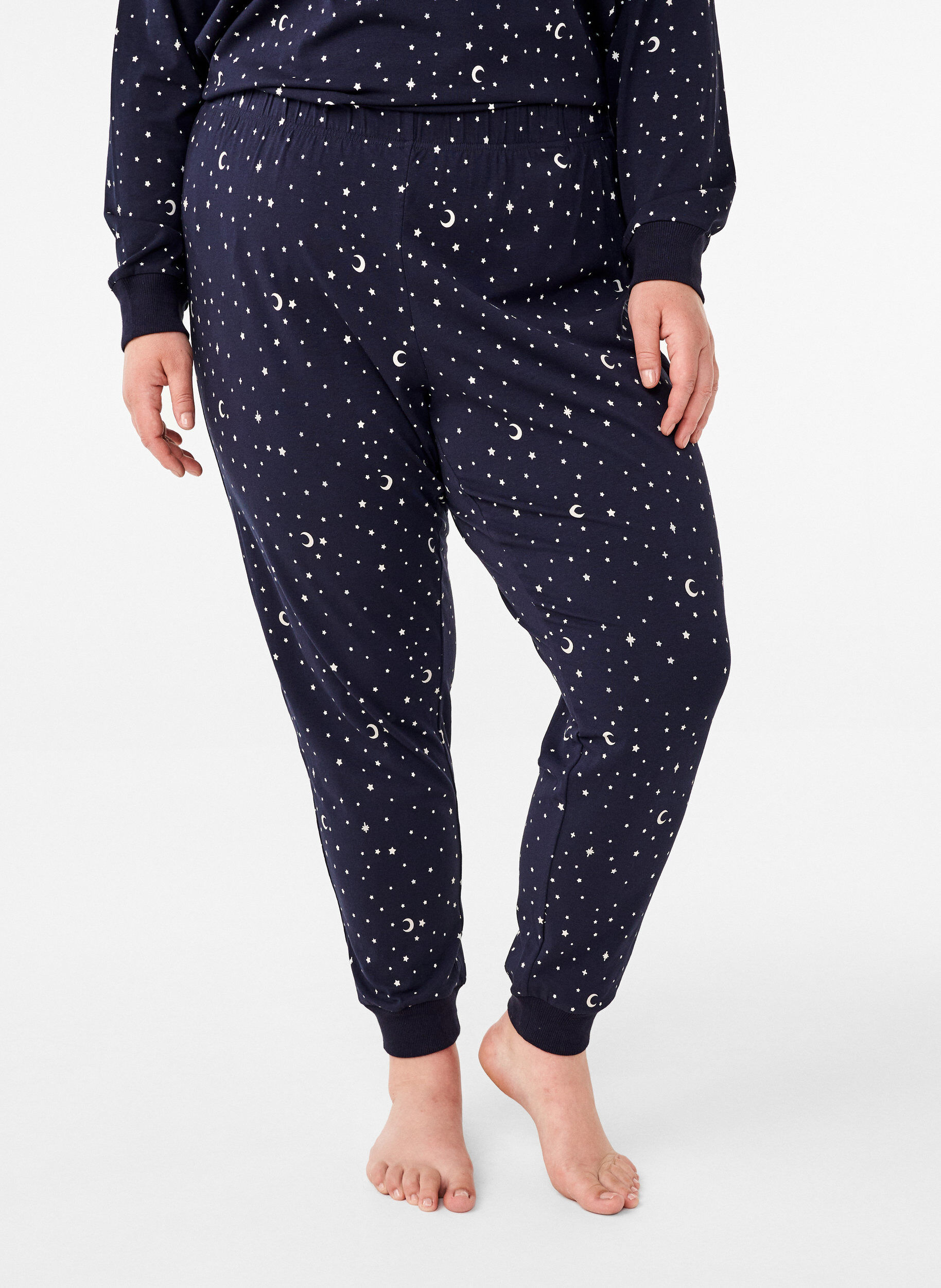 Zizzifashion Printed night trousers, Blue, Model image number 2