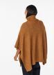 Poncho with turtleneck and button detail, Brown, Model image number 2