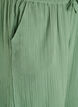 High-waisted cotton muslin trousers with loose legs, Green, Packshot image number 2