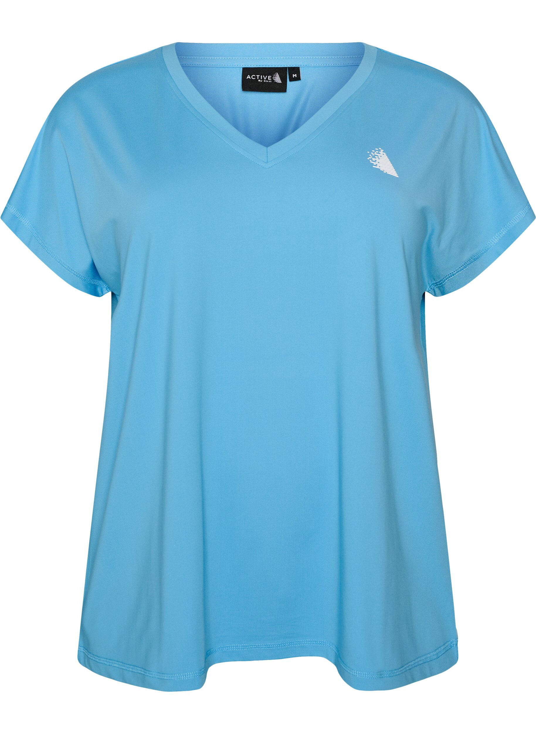 Loose training t-shirt with v-neck