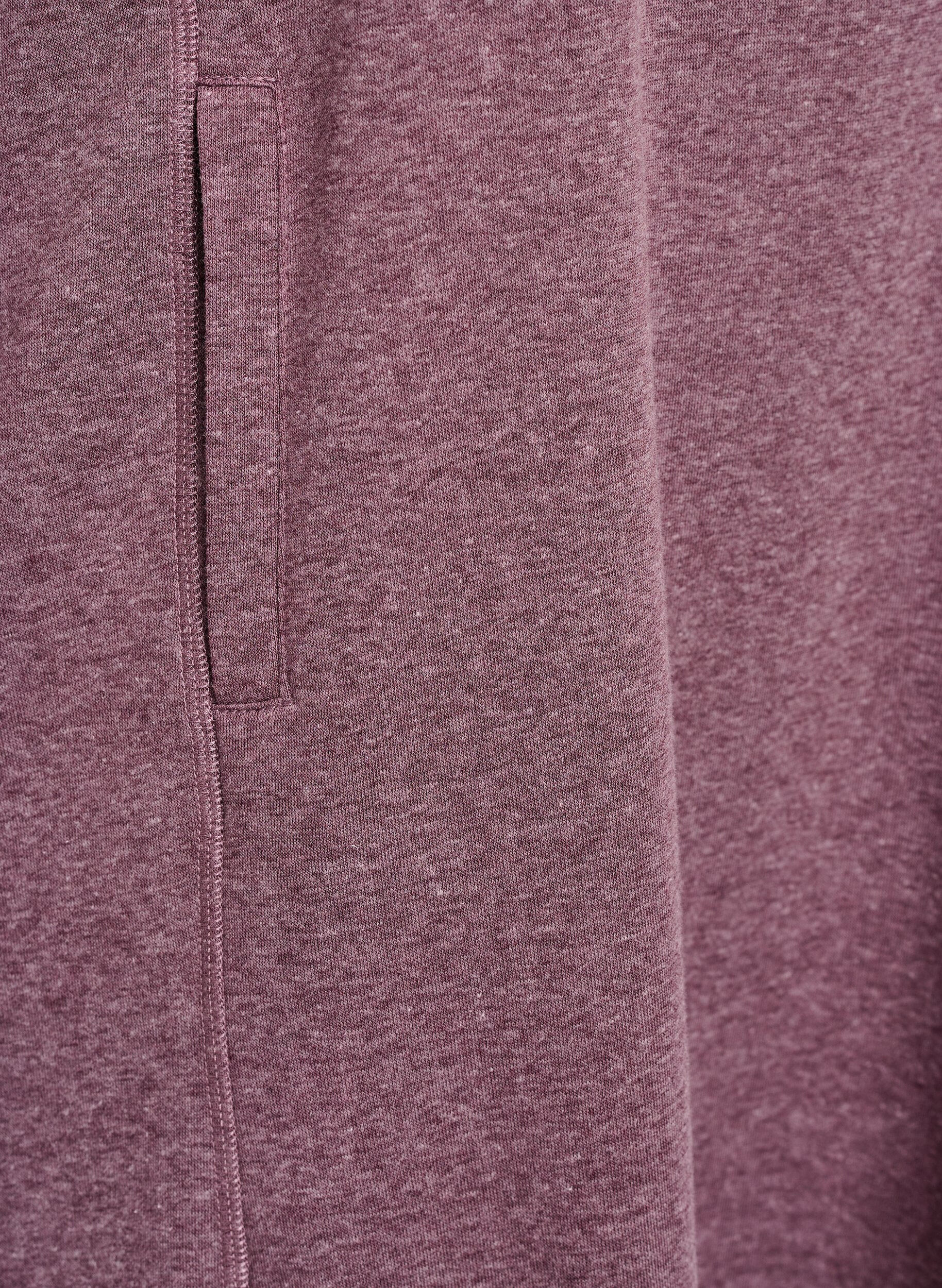 Zizzifashion FLASH - Short sweatshirt dress with high collar and pockets, Red, Packshot image number 3