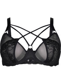 Full cover bra with string and lace