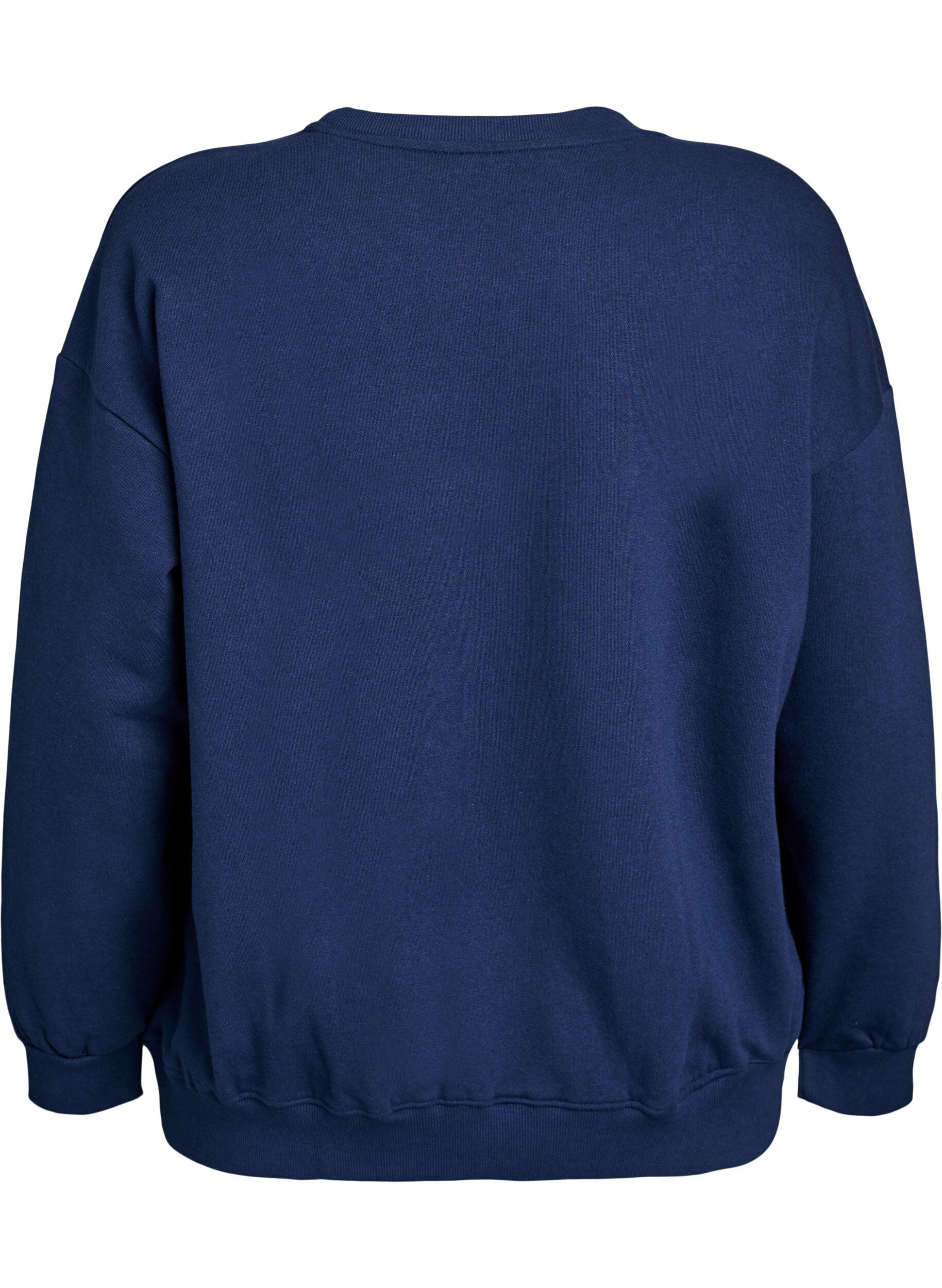 Zizzifashion Sweatshirt with text print, Blue, Packshot image number 1