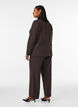 High-waisted tailored trousers with pressed creases, Brown, Model image number 1