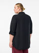 Shirt with chest pockets and 3/4 sleeves, Black, Model image number 2