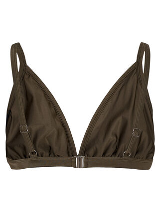 Patterned triangle bikini top, Beech AOP, Packshot image number 1