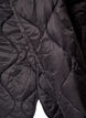 Quilted jacket with press studs and round neck, Black, Packshot image number 4