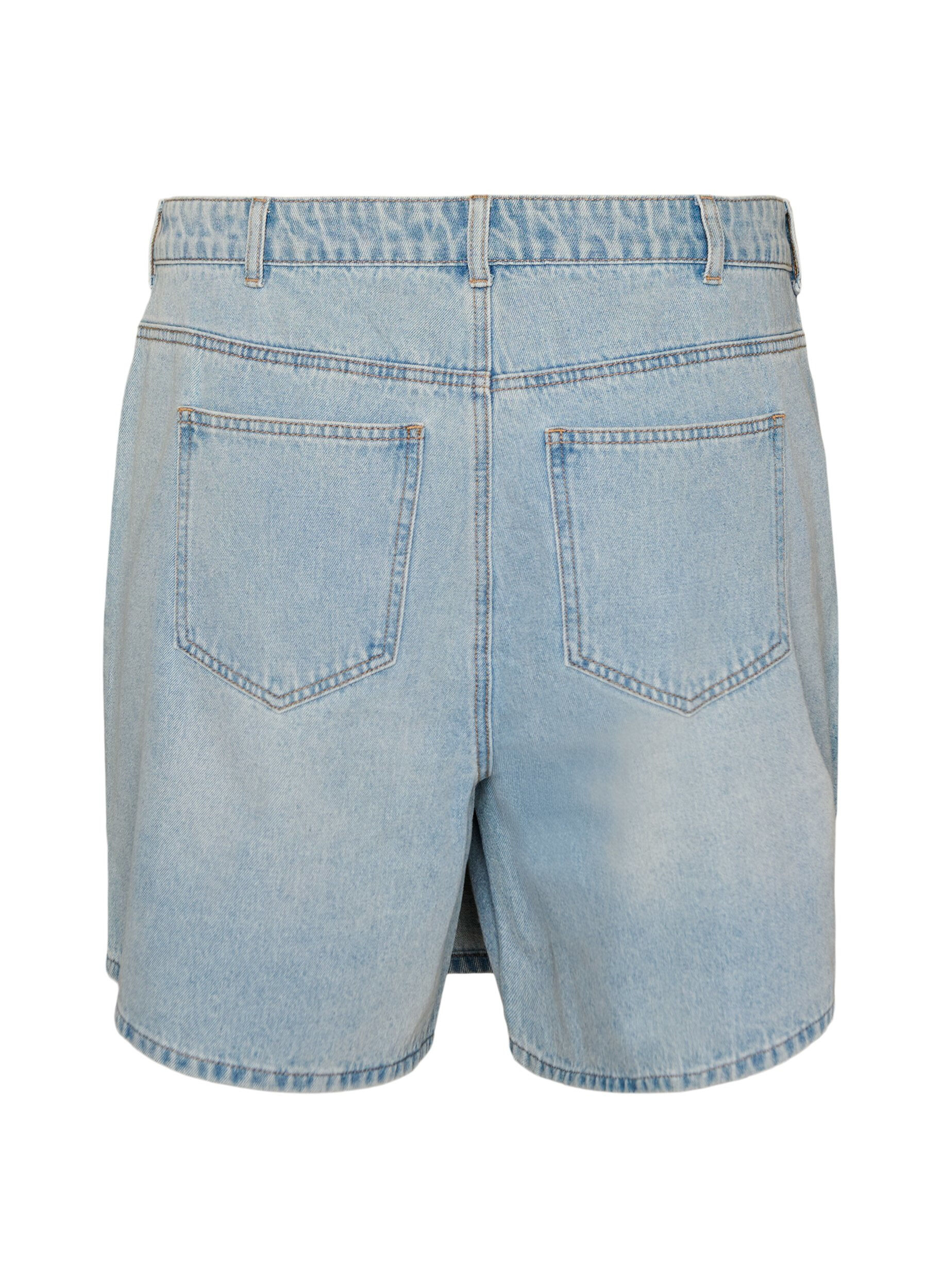 ZizzifashionDenim skorts with a wrap-over effect and high waist, Light Blue, Packshot image number 1
