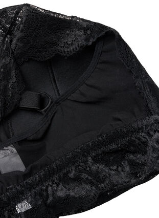 Bra with lace and soft padding, Black, Packshot image number 2