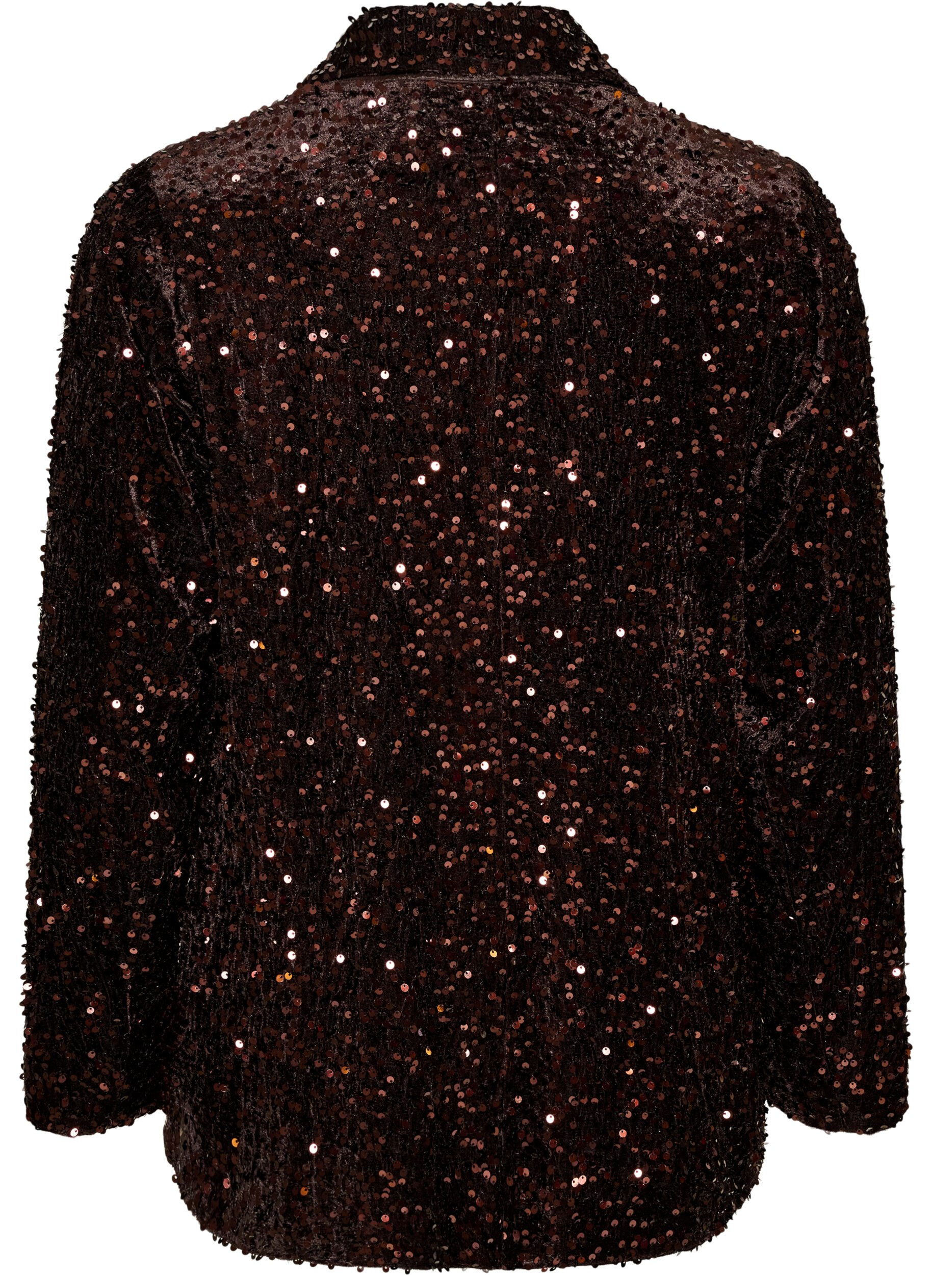 ZizzifashionSequin blazer, Brown, Packshot image number 1