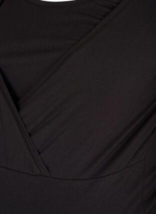 Short-sleeved maternity t-shirt in cotton, Black, Packshot image number 2