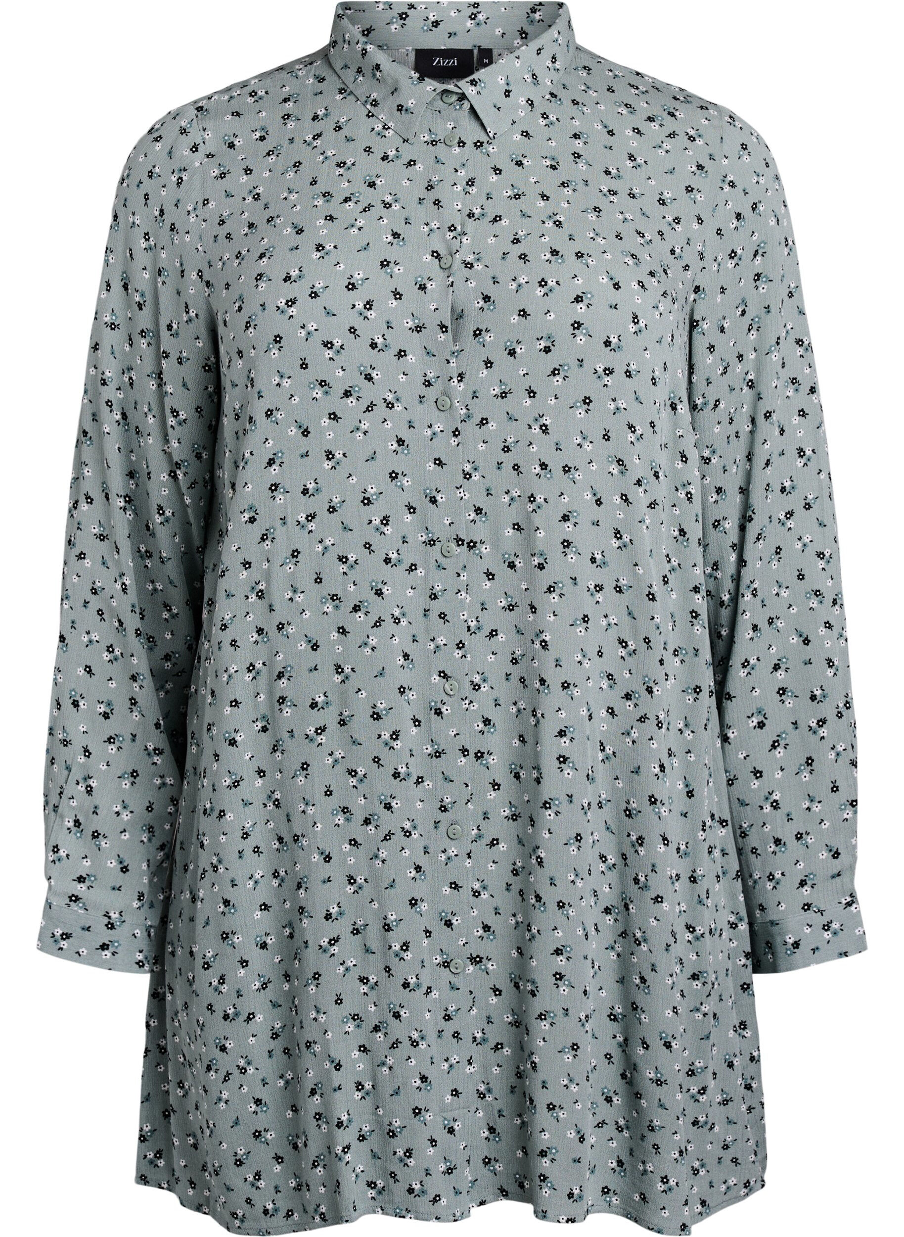 Long shirt with floral print