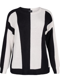 Striped colorblock sweater