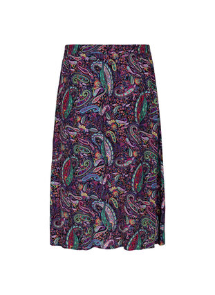 Viscose midi skirt in paisley print, Multi Paisley, Packshot image number 1