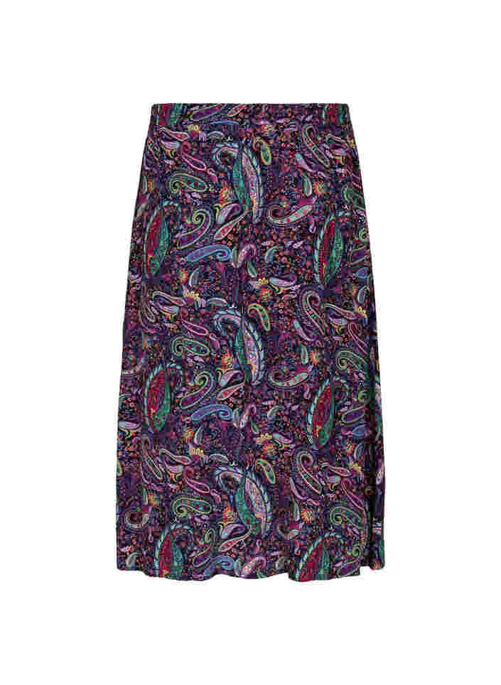 Viscose midi skirt in paisley print, Multi Paisley, Packshot image number 1