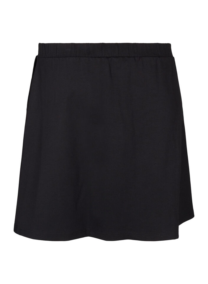 Skater skirt in viscose, Black, Packshot image number 1
