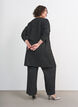 Straight-leg boucl&eacute; trousers, Black, Model image number 1