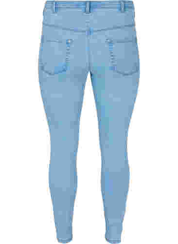 Cropped Amy jeans with a zip, Light blue denim, Packshot image number 1