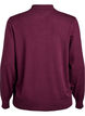 Knit blouse with collar, Dark Bordeaux, Packshot image number 1