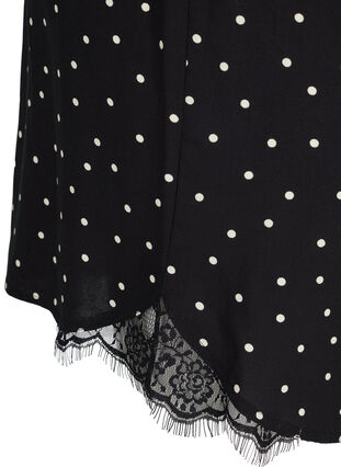 	 Spotted viscose night shorts, Angora Dot, Packshot image number 3