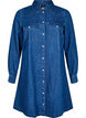 Denim dress with buttons, Blue, Packshot image number 0