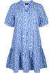 FLASH - Printed A-line dress, White Blue AOP, Packshot image number 0