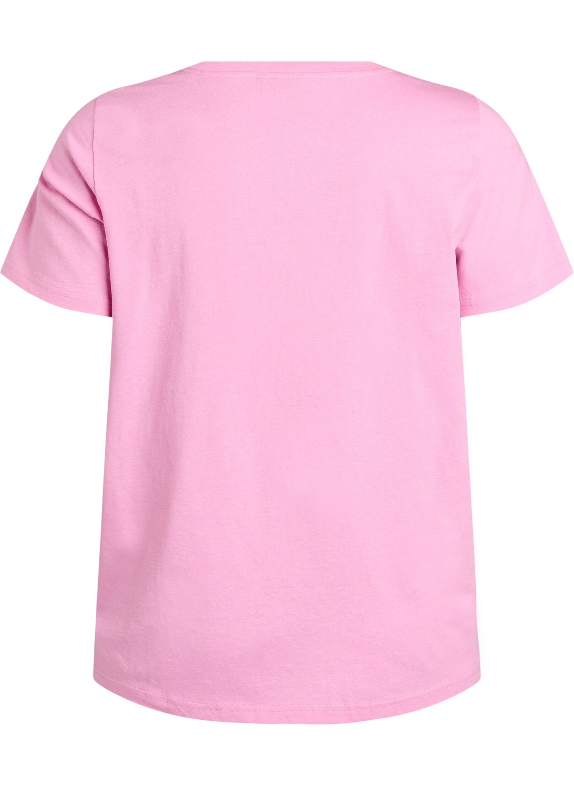 Zizzifashion T-shirt with strawberry embroidery, Begonia P. W. Berry, Packshot image number 1