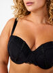 Moulded bra with rhinestone details, Black, Model image number 2