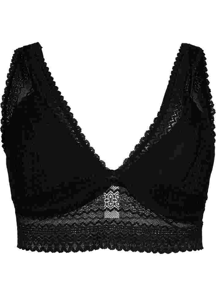 Lace bra with soft padding, Black, Packshot image number 0