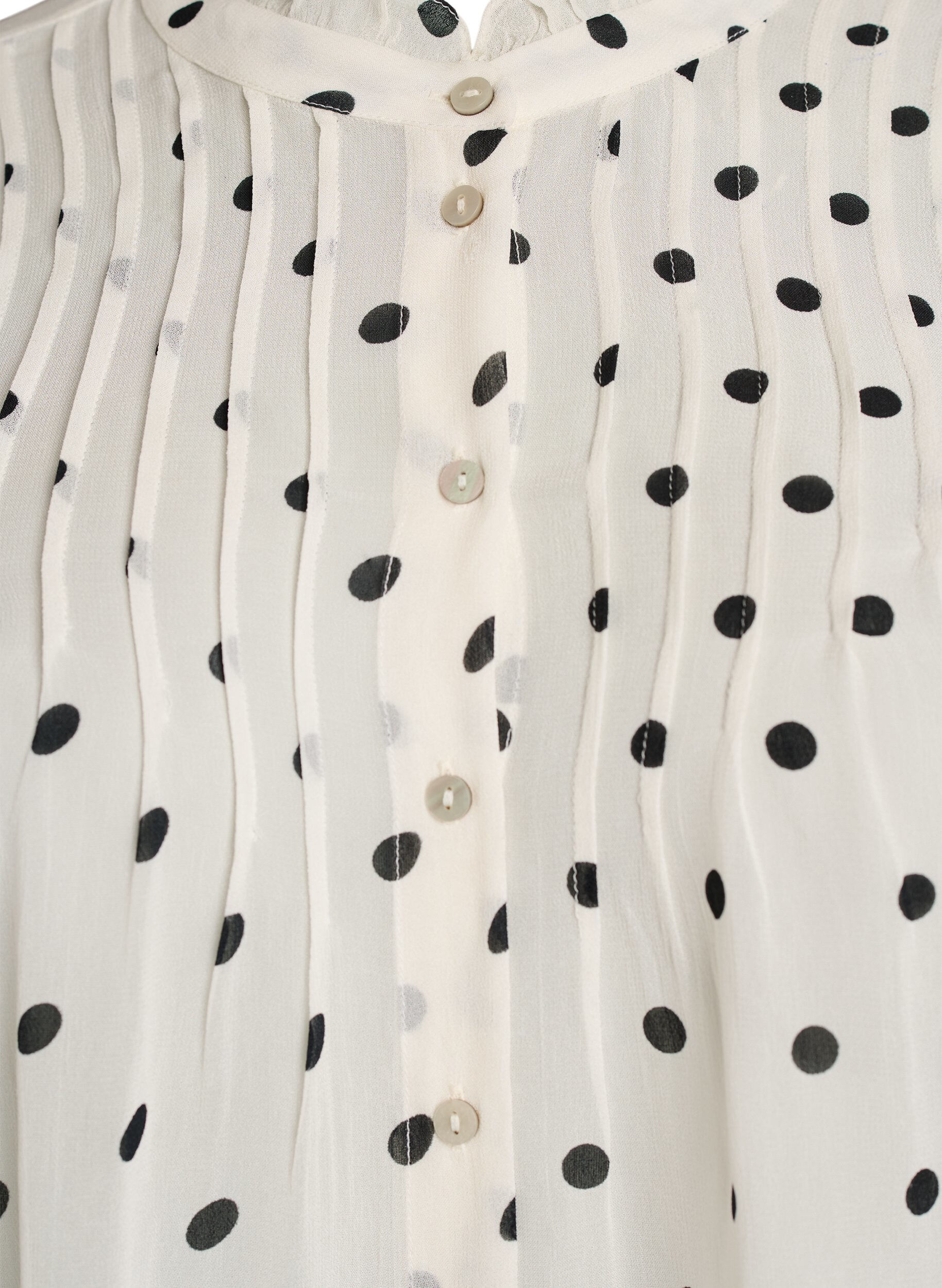 ZizzifashionViscose blouse with a ruffle collar, White, Packshot image number 2