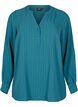 FLASH - Pinstripe shirt blouse, Green, Packshot image number 0