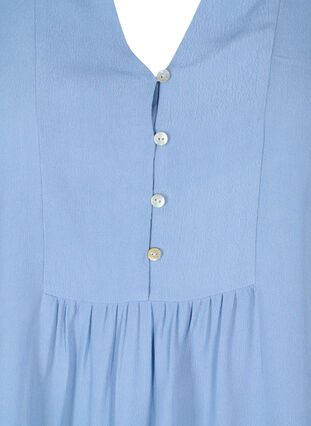 Viscose blouse with 3/4-length sleeves, Forever Blue, Packshot image number 2
