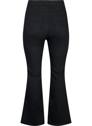 FLASH - High waisted jeans with bootcut, Black, Packshot image number 1