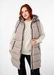 Long vest with hood and pockets, Beige, Model image number 0