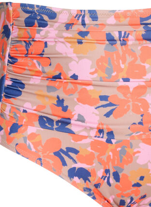 Extra high-waisted bikini bottom with print, Retro Flower, Packshot image number 2