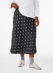 Satin midi skirt, Black, Model image number 2