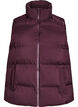 Short puff vest with high collar, Dark Bordeaux, Packshot image number 0