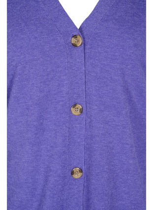 Knitted cardigan with button closure, Purple Opulence Mel., Packshot image number 2