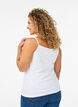 Basic cotton spaghetti strap top, White, Model image number 2
