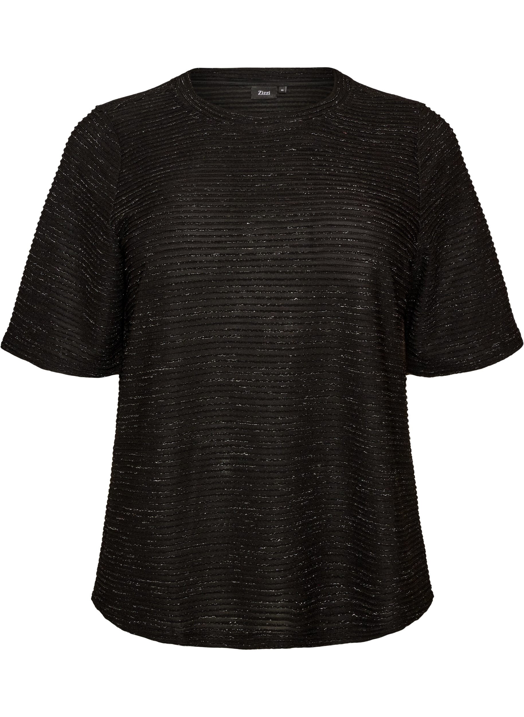 Blouse with texture and glitter